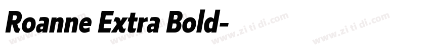 Roanne Extra Bold字体转换